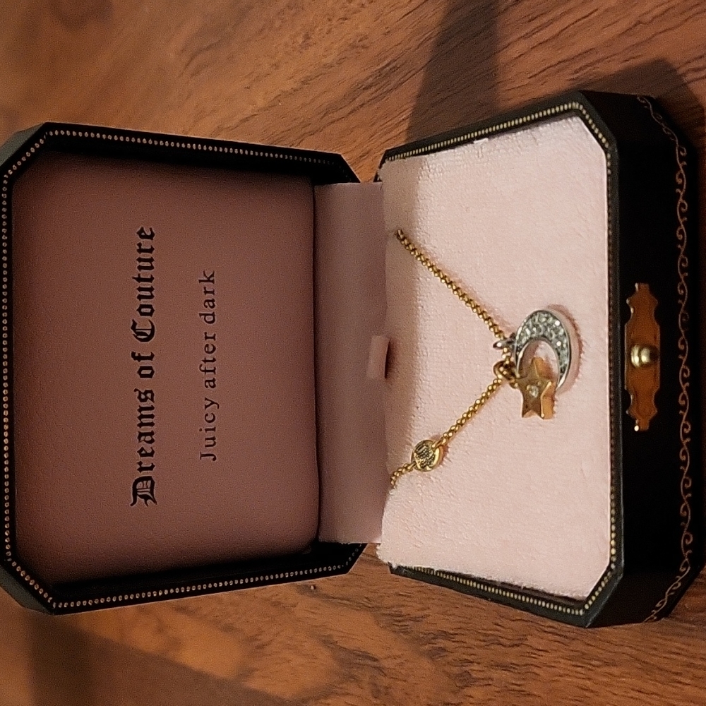 Juicy Couture moon and star charm necklace